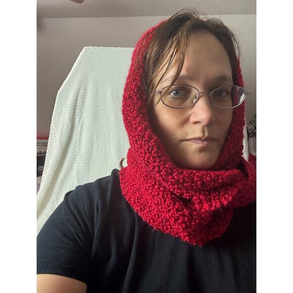 Solid Crochet Infinity Scarf/ Loop Scarf/ Cowl Scarf/ Handmade Scarf - Picture 9 of 9